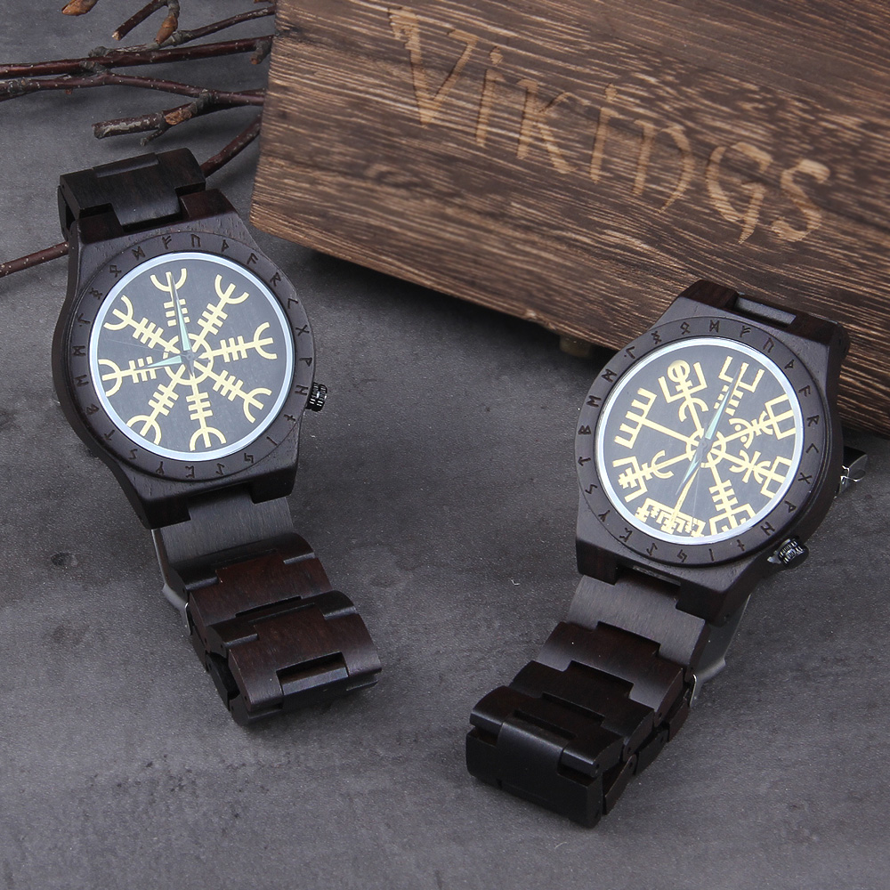Jewelry Watches For Women - Handmade Wooden Watches Man Women Runic