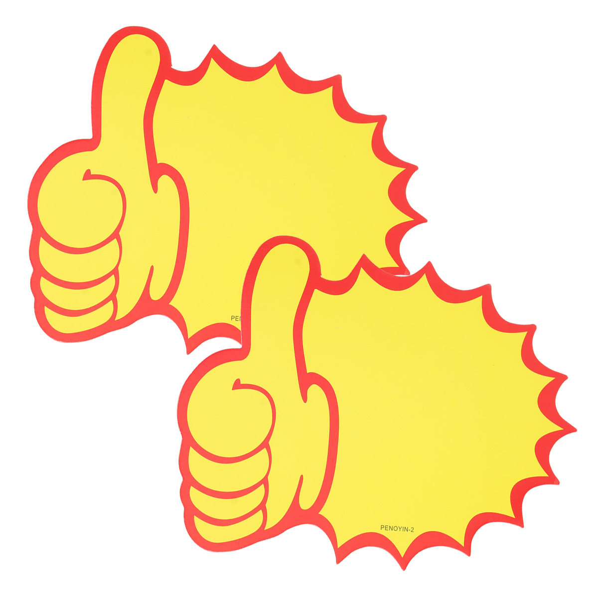 Jewelry And Watches Store - 100Pcs Thumb Shaped Yellow Paper Price