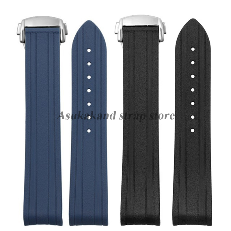 Curved End Rubber Silicone Wat - Omega Watch Seamaster ulasan dan harga