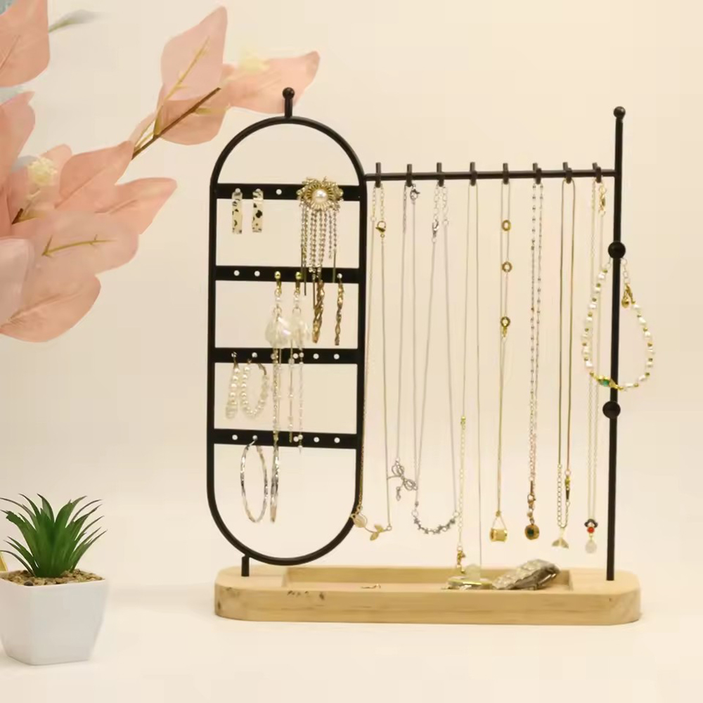 1 desktop solid wood base jewe - Jewelry And Watches Store ulasan dan harga