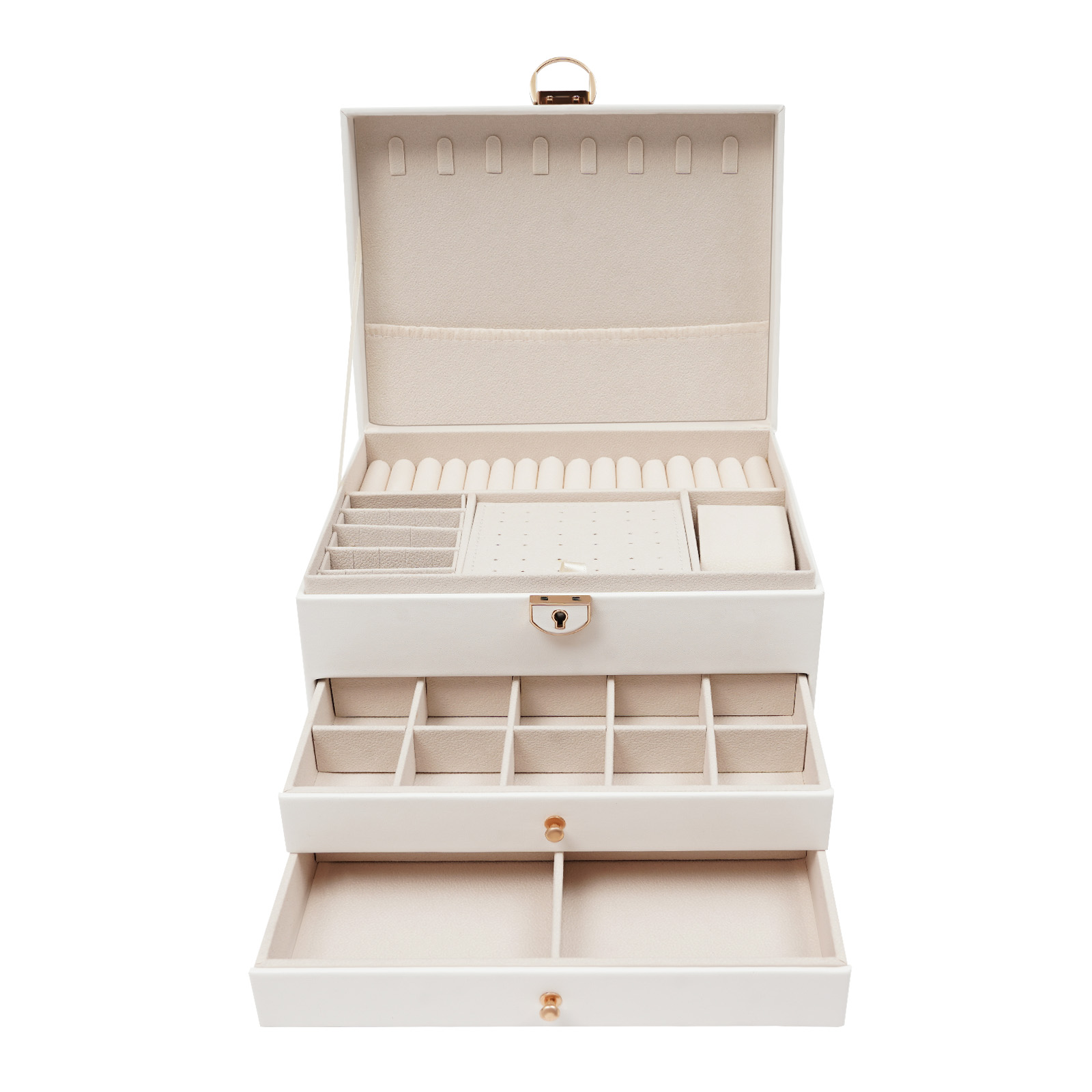 3 Tiers Jewelry Storage Box, S - Jewelry And Watches Store ulasan dan harga