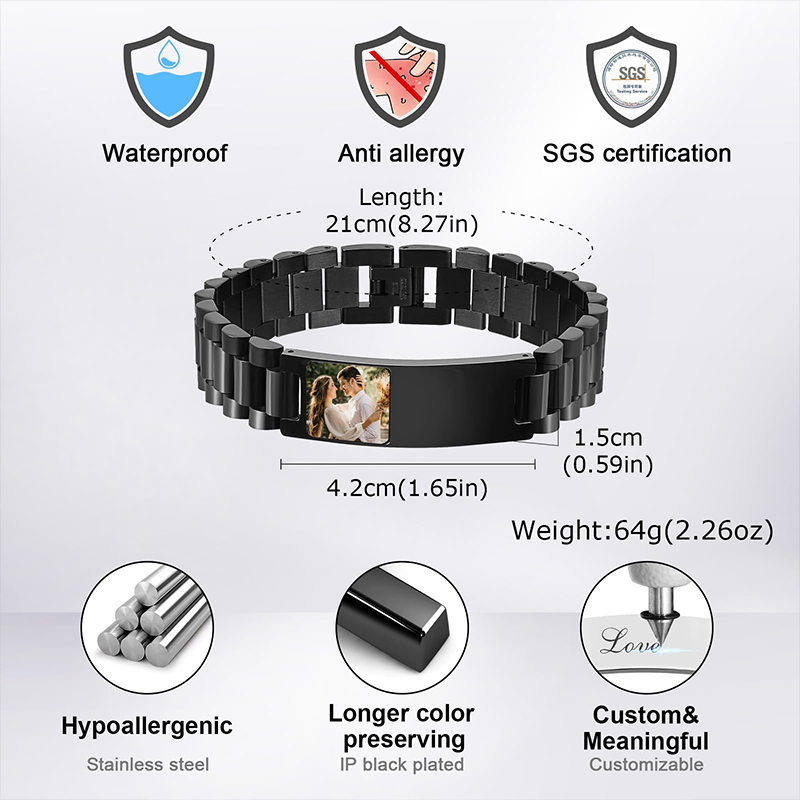 Custom Picture Text Bracelet W - Jewels On Watches ulasan dan harga