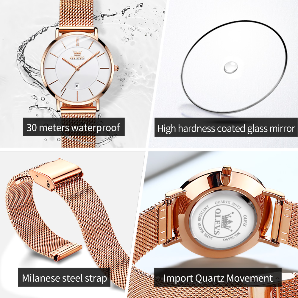 OLEVS Woman Watch 5869 Elegant - Jewelry Watches For Women ulasan dan harga