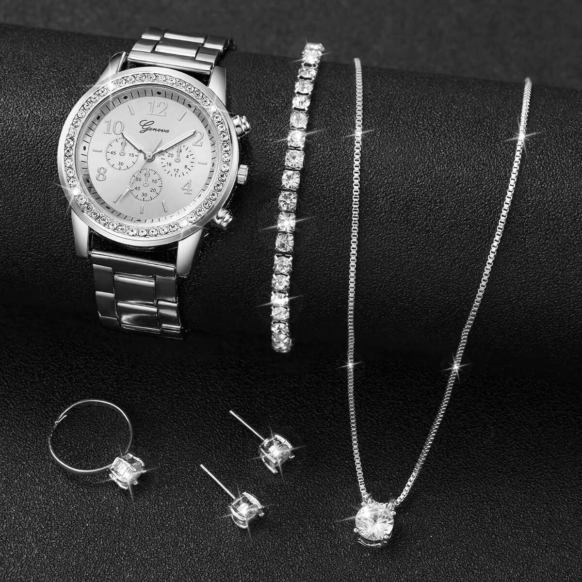 6PCS/Set Fashion Rhinestone Wo - Jewels On Watches ulasan dan harga