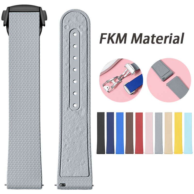 Fluoro Rubber Strap for Swatch - Omega Watch Seamaster ulasan dan harga