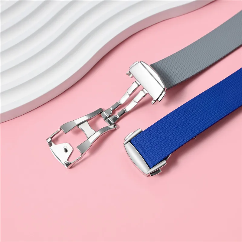 Fluoro Rubber Strap for Swatch - Omega Watch Seamaster ulasan dan harga