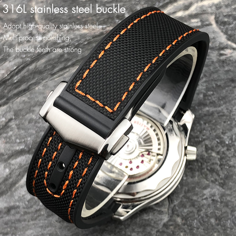 New Dual Color Watchband Fit f - Omega Watch Seamaster ulasan dan harga