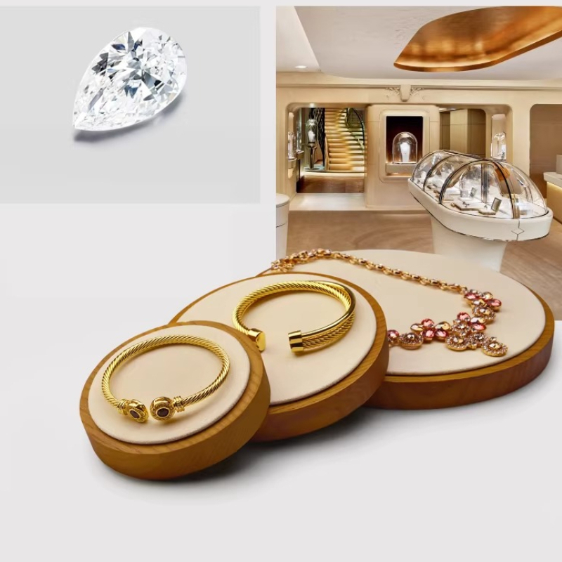 Solid Wood Jewelry Display Tra - Jewelry And Watches Store ulasan dan harga