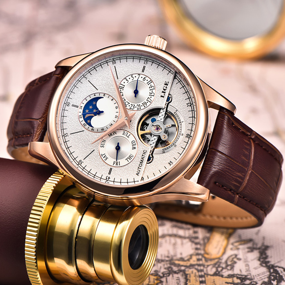 LIGE Brand Classic Mens Retro  - Seiko Watch Presage ulasan dan harga