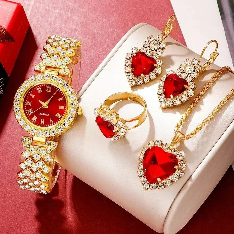Golden Luxury Watch Women Ring - Jewels On Watches ulasan dan harga