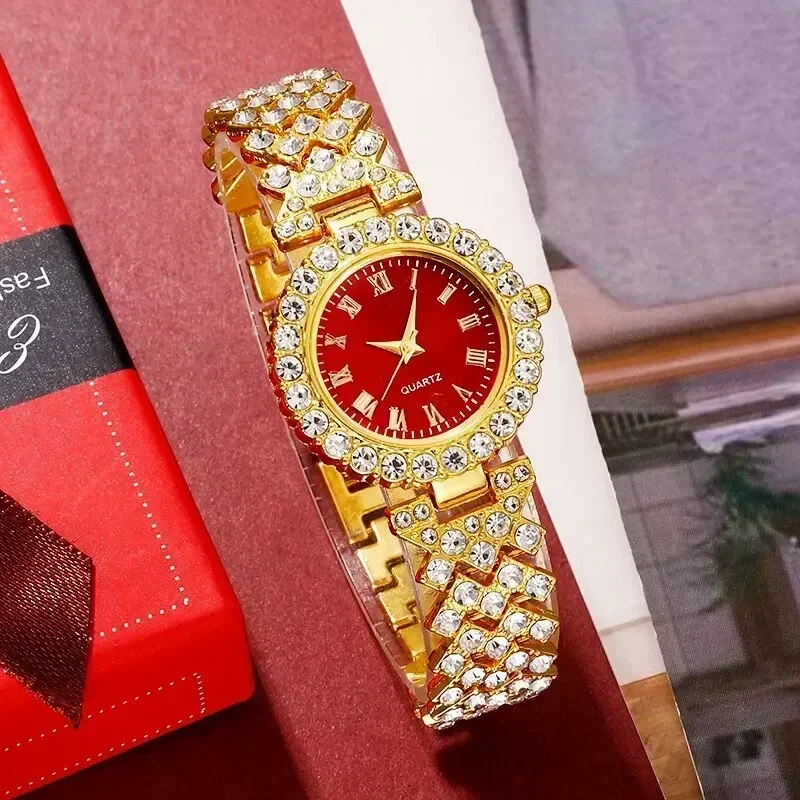 Golden Luxury Watch Women Ring - Jewels On Watches ulasan dan harga