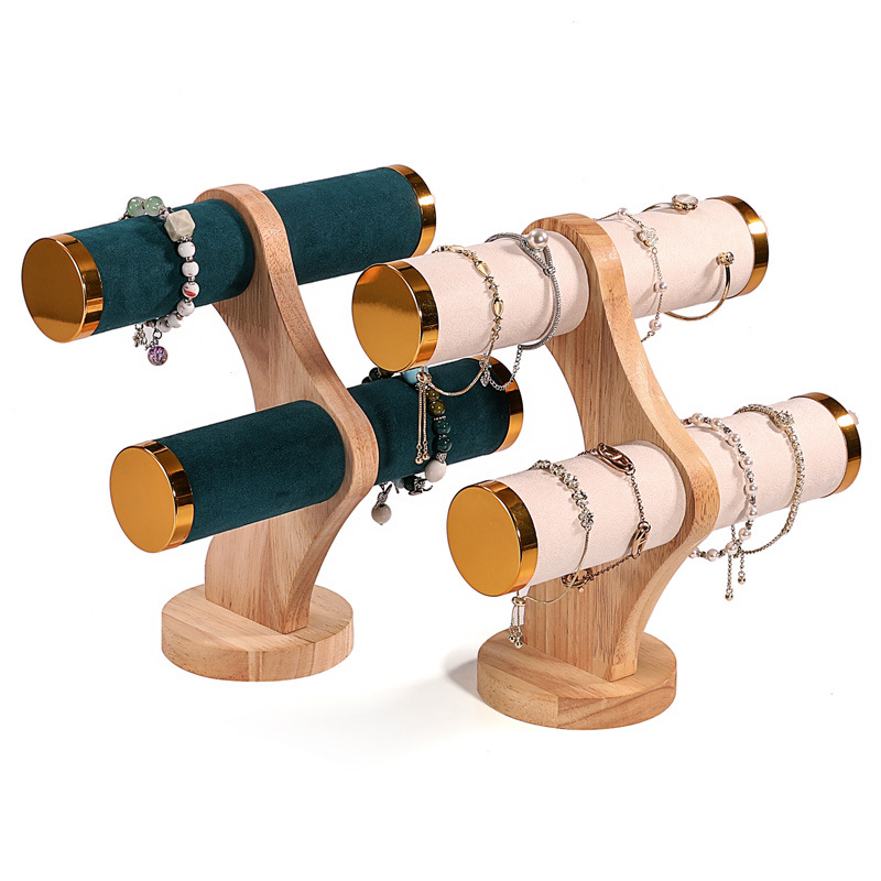 2-Tier Curved Wood Bracelet Ho - Jewelry And Watches Store ulasan dan harga
