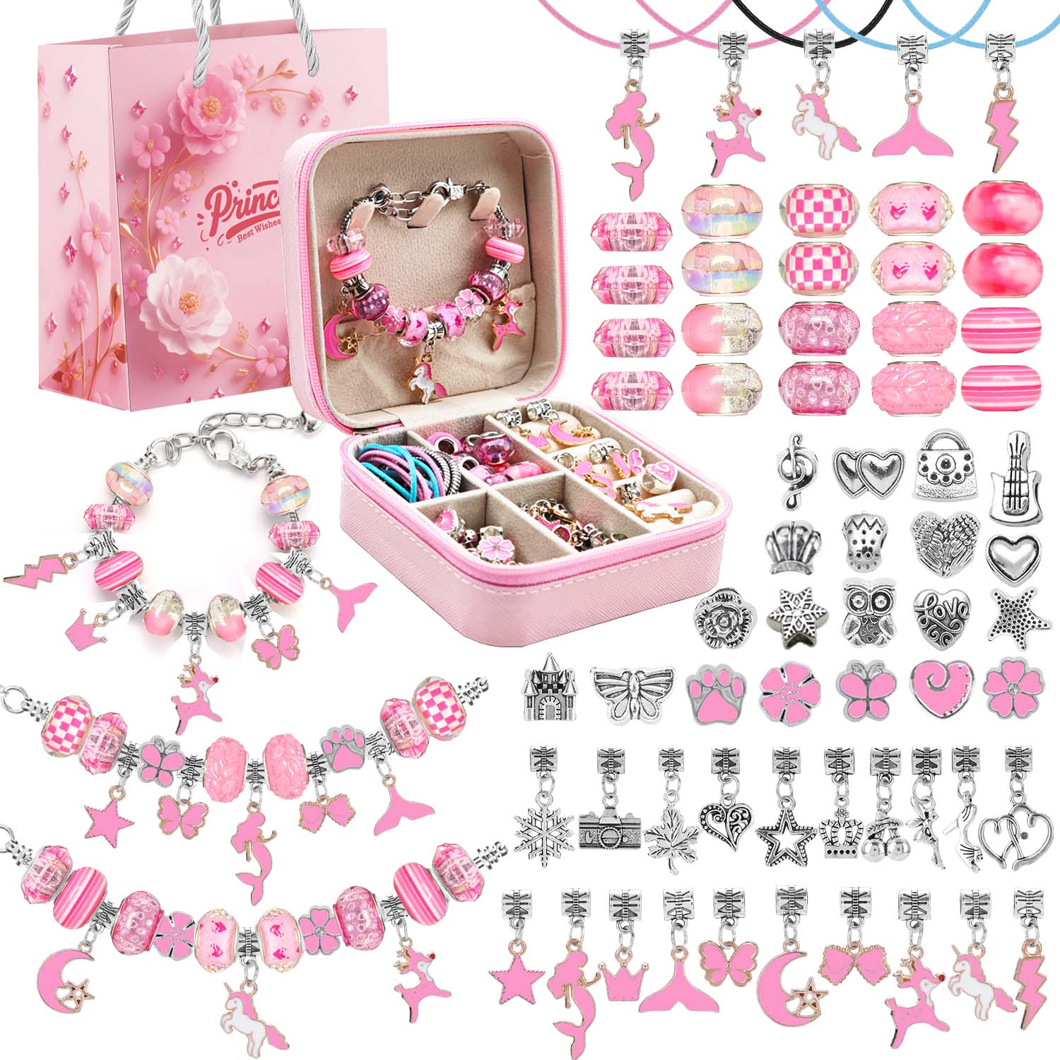 68pcs Pink Beaded Jewelry Set, - Fine Jewelry & Watches Photos ulasan dan harga