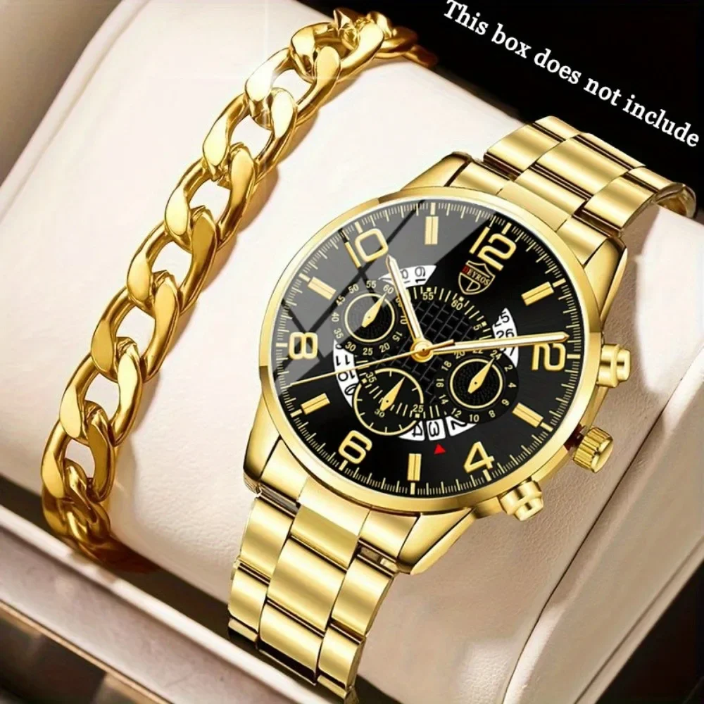 4pcs/set Men's Casual Watch Al - Best Jewelry Watches ulasan dan harga