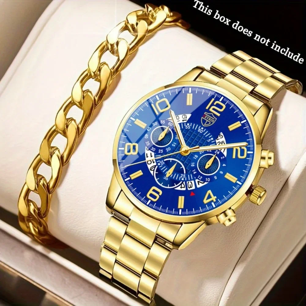 4pcs/set Men's Casual Watch Al - Best Jewelry Watches ulasan dan harga
