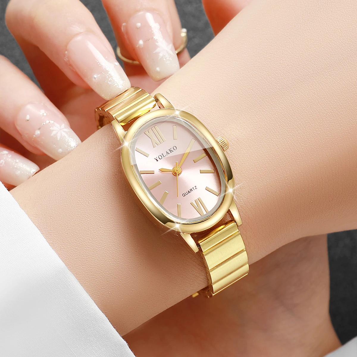Elegant Pink Dial Women Watch  - Jewelry Watches For Women ulasan dan harga