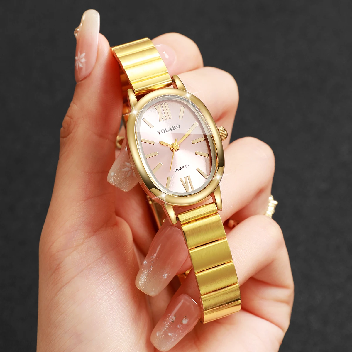 Elegant Pink Dial Women Watch  - Jewelry Watches For Women ulasan dan harga