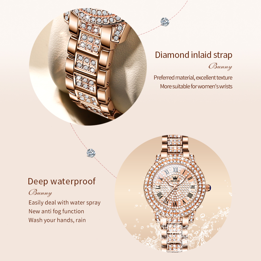 OLEVS 9943 Luxury All Diamond  - Jewelry Watches For Women ulasan dan harga